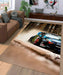 wild car racing action Living room carpet rugs