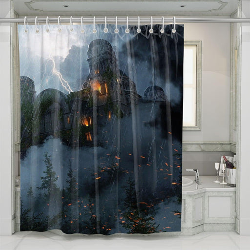 wildfire place of tomb raider shower curtains