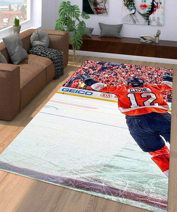 win for hockey match day Living room carpet rugs