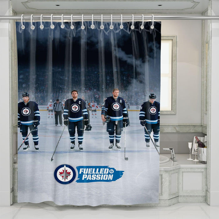 winnipeg jets great player shower curtains