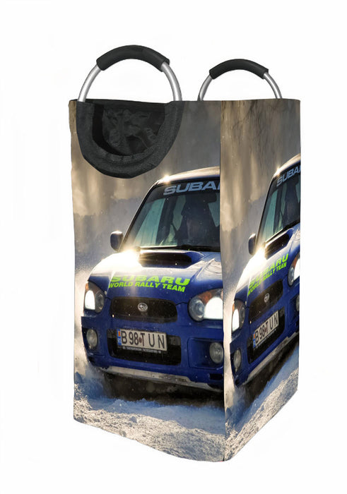 winter seasn still car racing rally Laundry Hamper | Laundry Basket