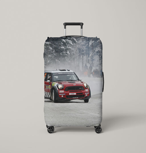 winter season racing car Luggage Covers | Suitcase