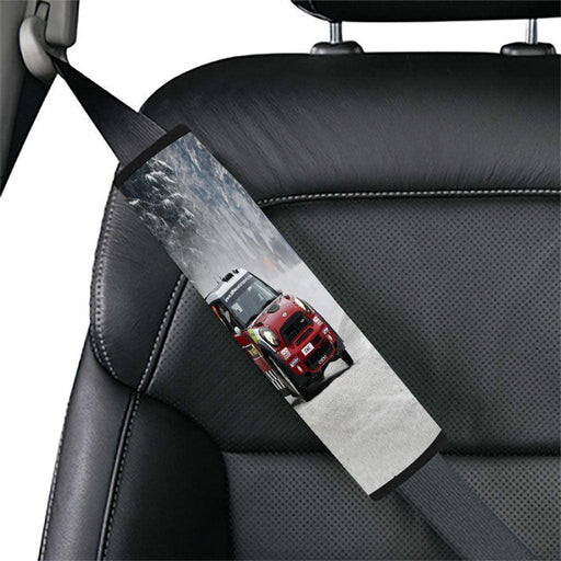winter season racing car Car seat belt cover - Grovycase