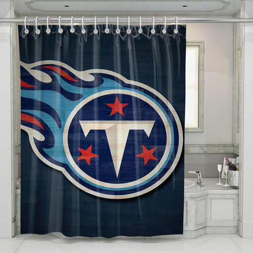 wood blue Tennessee titans shower curtains