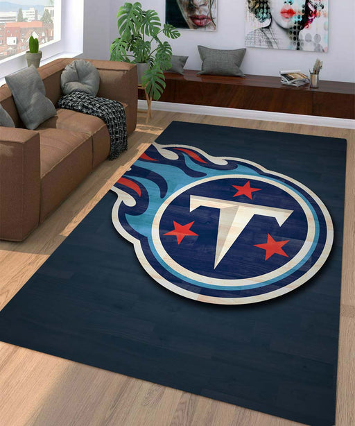 wood blue Tennessee titans Living room carpet rugs