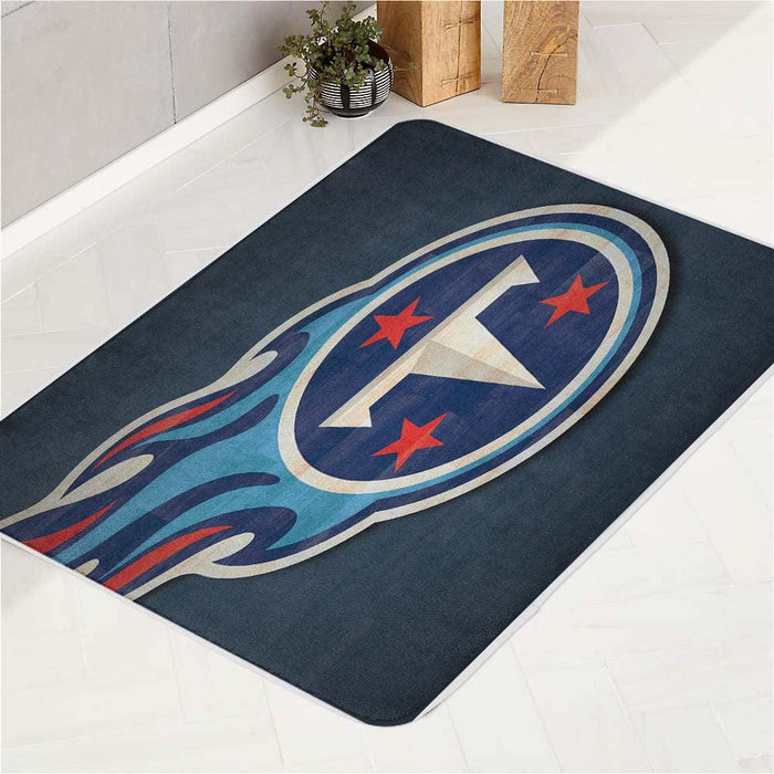 wood blue Tennessee titans bath rugs