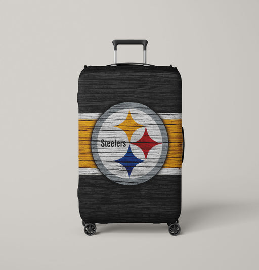 wood pittsburgh steelers team logo Luggage Covers | Suitcase