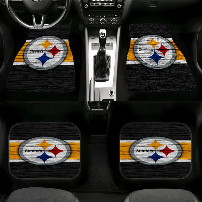 wood pittsburgh steelers team logo Car floor mats Universal fit