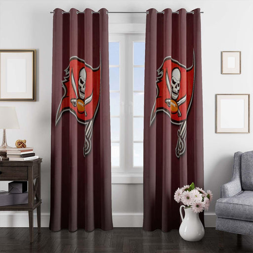 wood tampa bay bucccaneers flag window Curtain