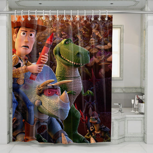 woody and friends toys story 4 shower curtains