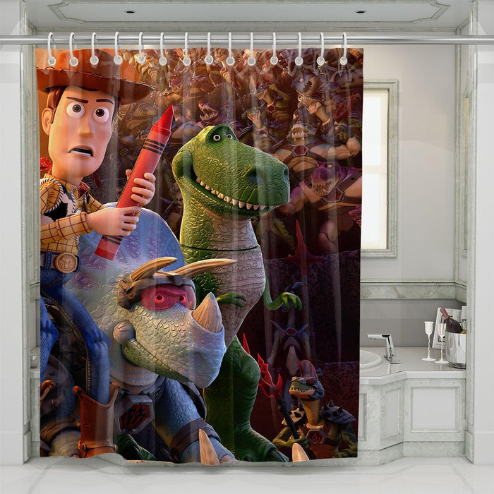 woody and friends toys story 4 shower curtains