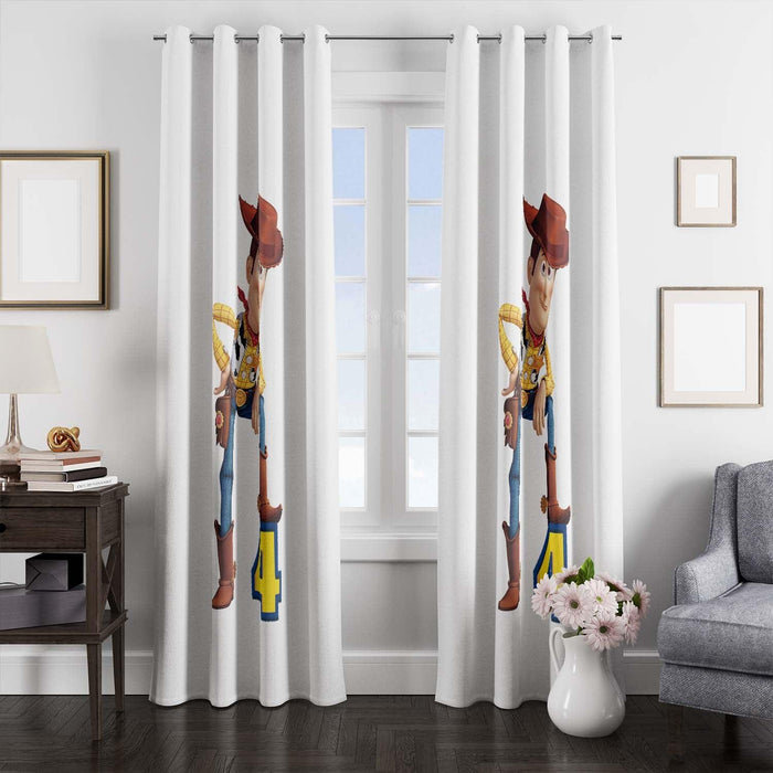 woody from toy story 4 window Curtain