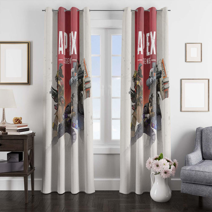 wraith and friends apex legends window Curtain