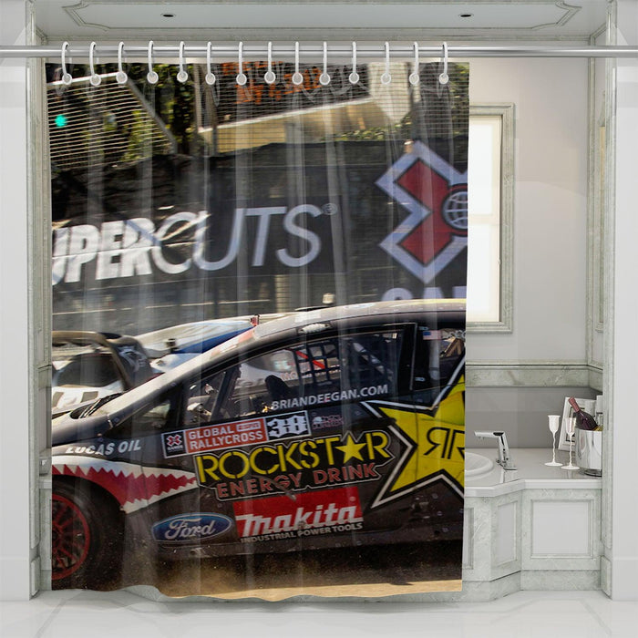 x games of car racing shower curtains