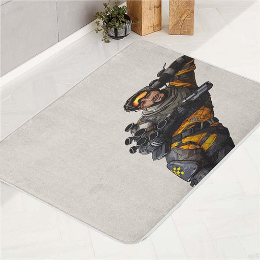 yellow armor of mirage bath rugs