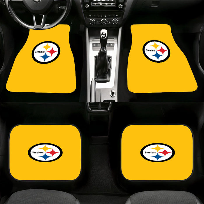 yellow steelers logo team Car floor mats Universal fit