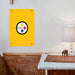 yellow steelers logo team Poster Metal print wall art