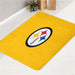 yellow steelers logo team bath rugs