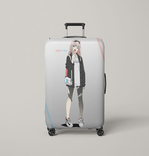 zero two character hypebeast anime Luggage Covers | Suitcase