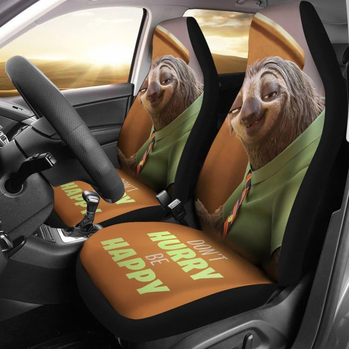 Don'T Hurry Be Happy Sloth Zootopia Car Seat Covers