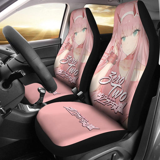 Zero Two  Anime Girl Pink Car Seat Covers