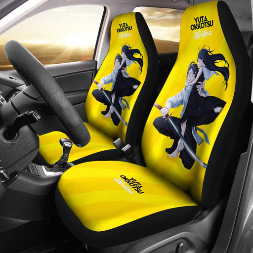 Yuta Okkotsu Yellow Pattern Car Seat Covers