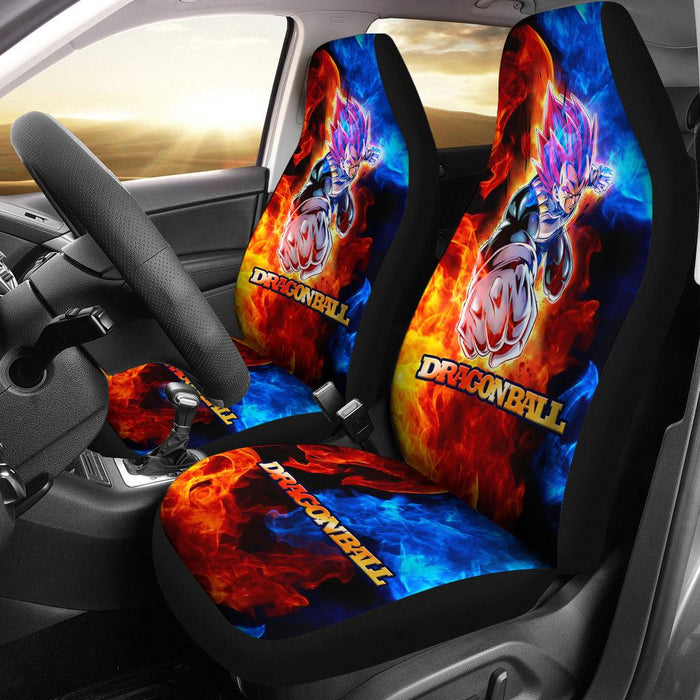 Vegeta Punch Fire Dragon Ball Anime Yellow Car Seat Covers