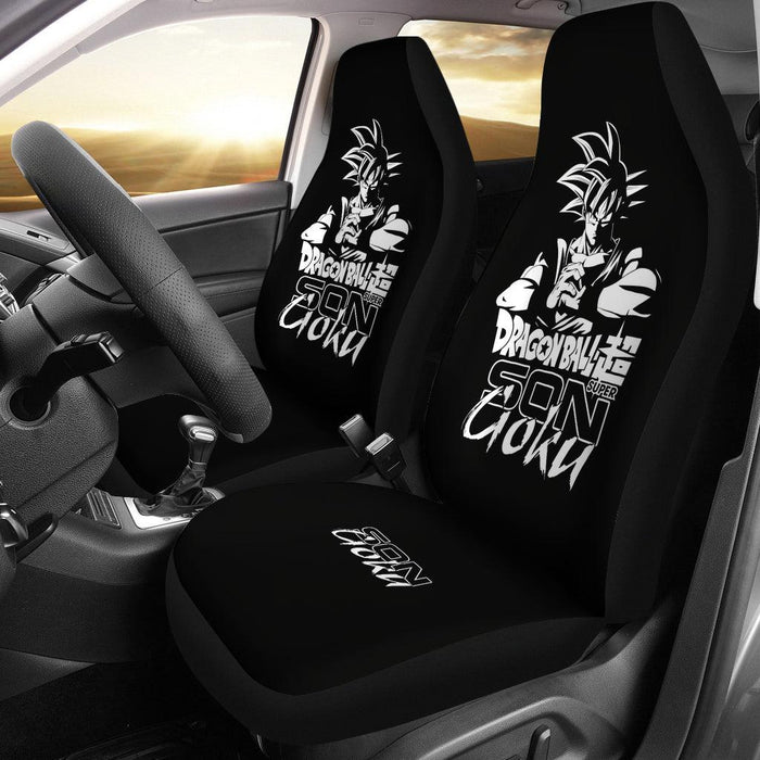 Goku Dragon Ball Back And White Car Seat Covers