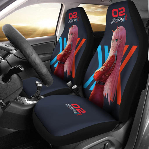 Zero Two 02 Anime Girl Car Seat Covers