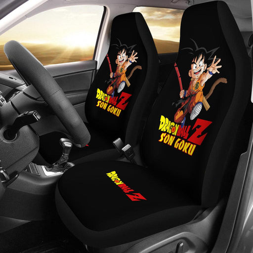 Goku Jump Dragon Ball Black Car Seat Covers