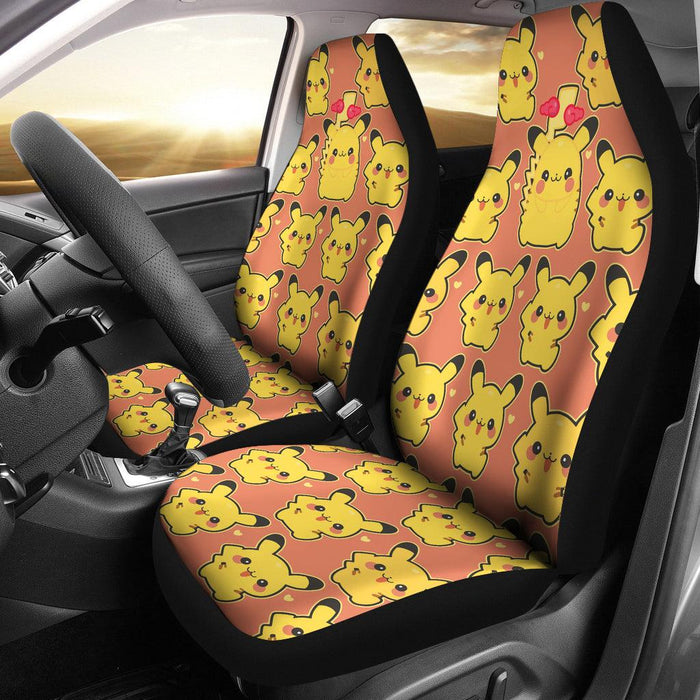 Pikachu Cute Pattern Seat Covers Pokemon Anime Car Seat Covers