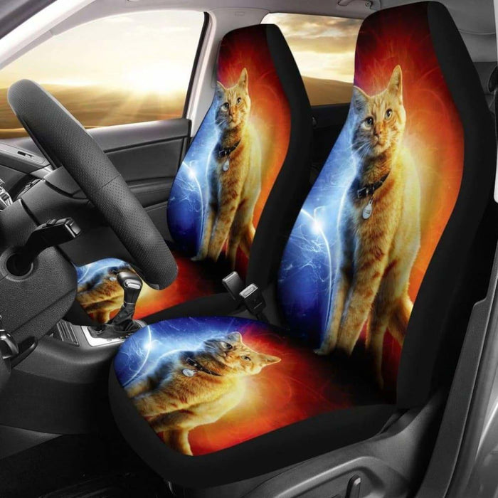 Goose Cat Captain Marvel Car Seat Covers