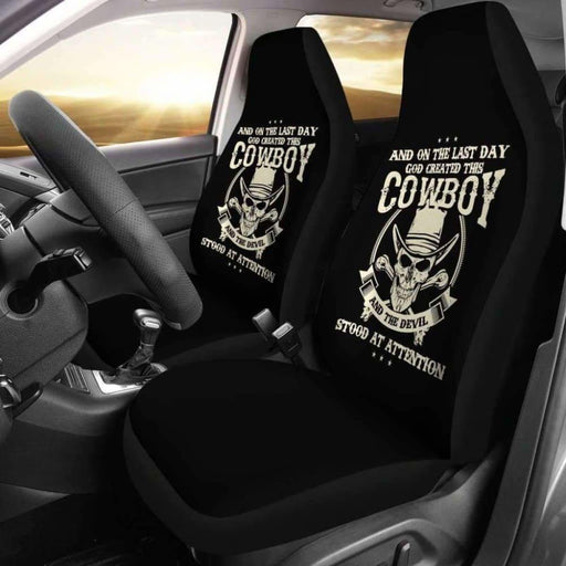 Last Day God Created This Cowboy Car Seat Covers