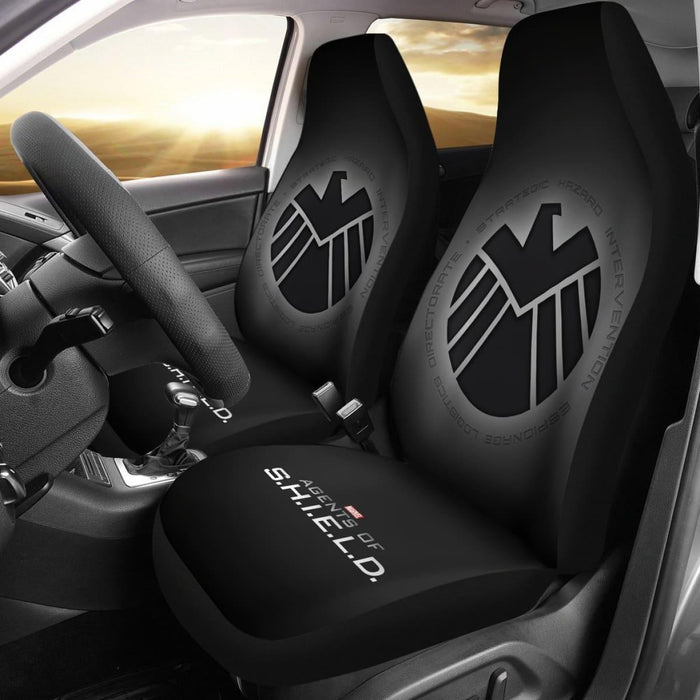 Logo Agents Of Shield Black Design Car Seat Covers