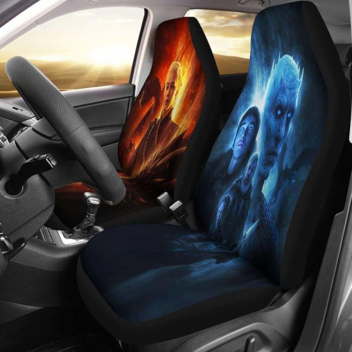 Mother Of Dragon Vs Night King Car Seat Covers