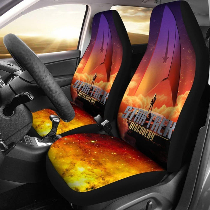 Orange Star Trek Space Ship Discovery Car Seat Covers