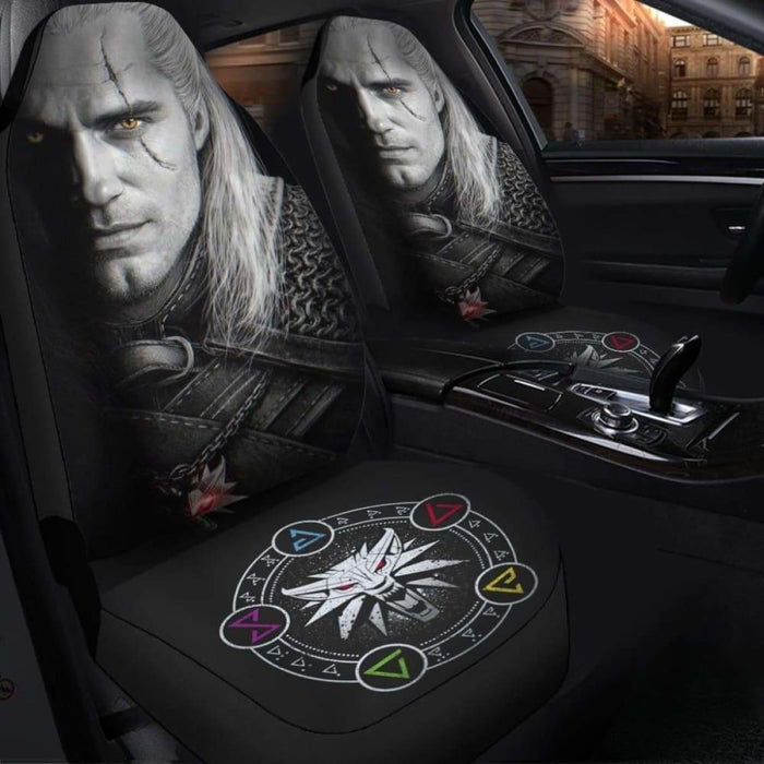 The Witcher Henry Carvill Face Dark Car Seat Covers